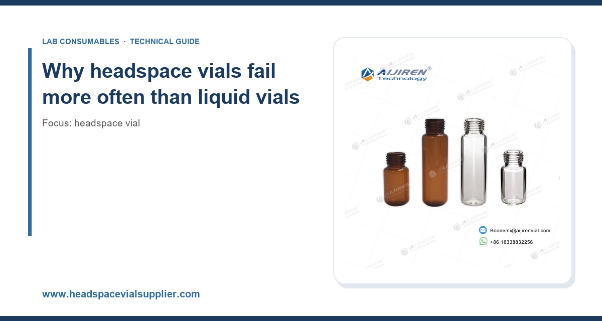 Why headspace vials fail more often than liquid vials