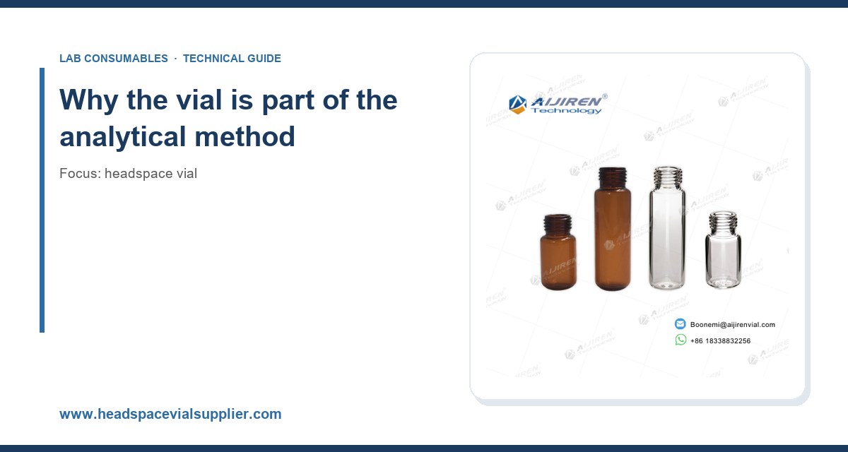 Why the vial is part of the analytical method