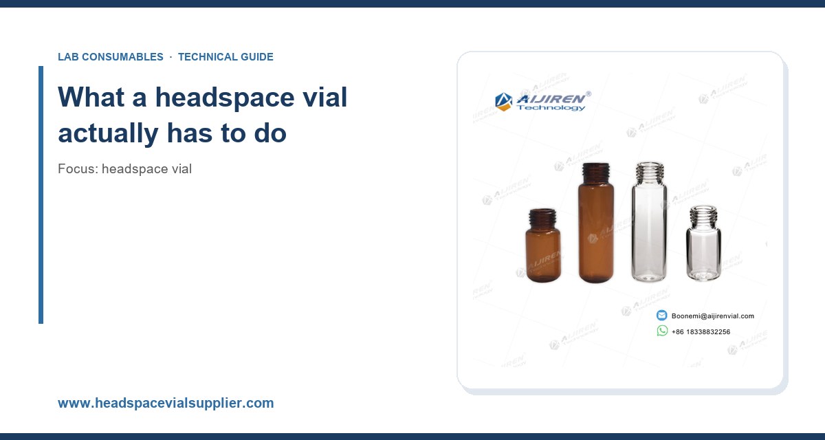 What a headspace vial actually has to do