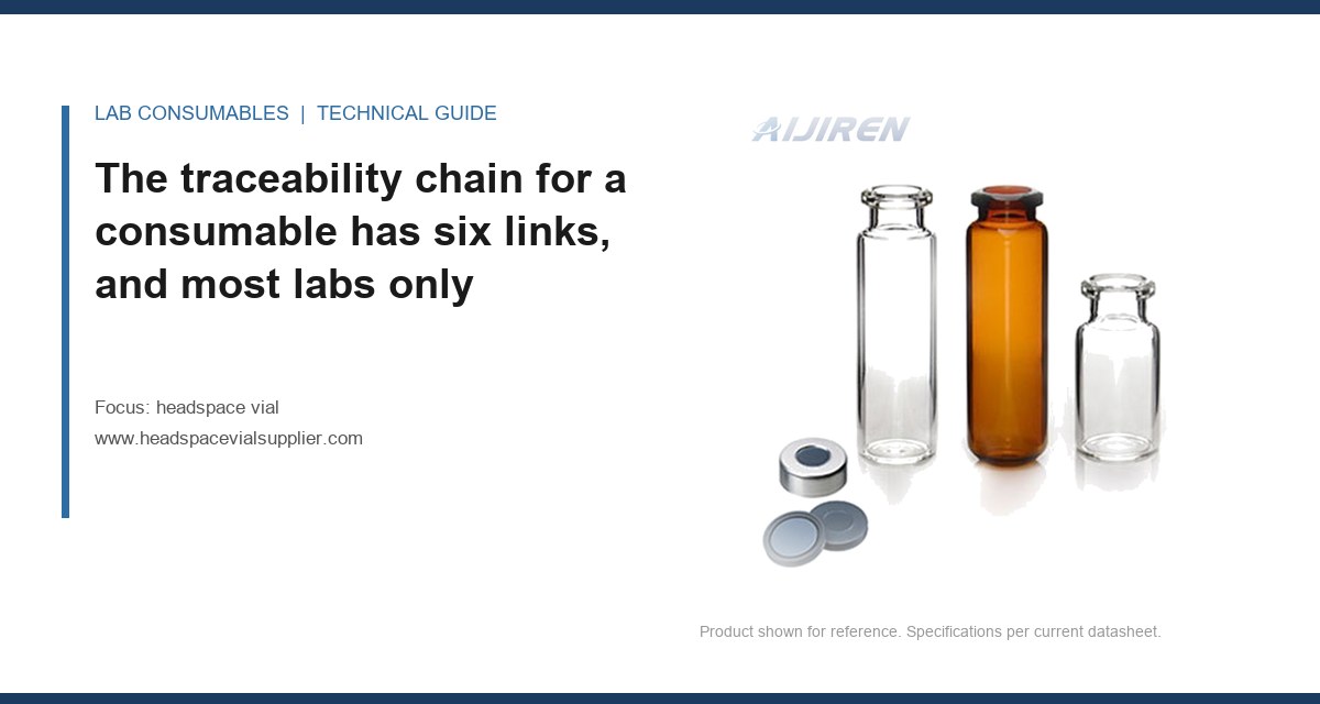 The traceability chain for a consumable has six links, and most labs only