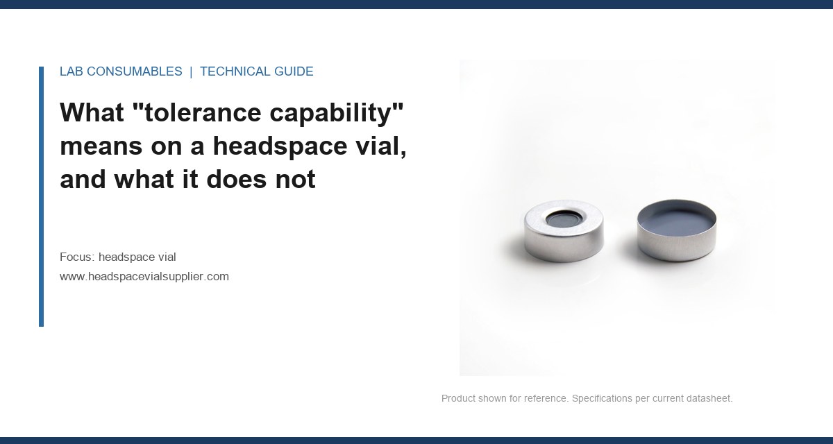 What “tolerance capability” means on a headspace vial, and what it does not