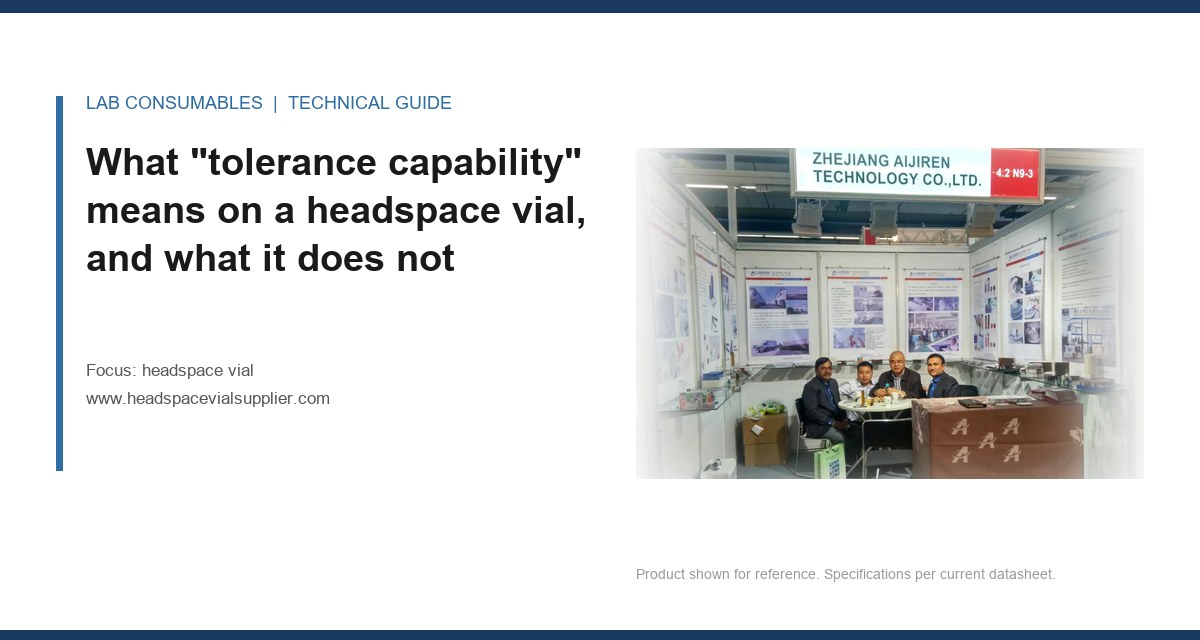 What “tolerance capability” means on a headspace vial, and what it does not